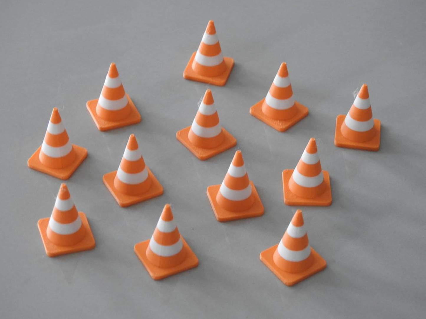 3D Printed Miniature Traffic Cones | Children Educational Toy set of 10