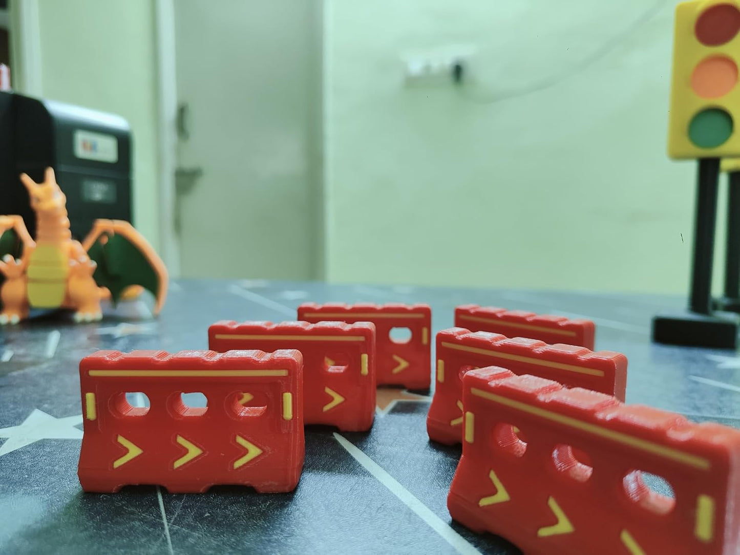 3D Printed Miniature Traffic Barricades | Children Educational Toy set of 5