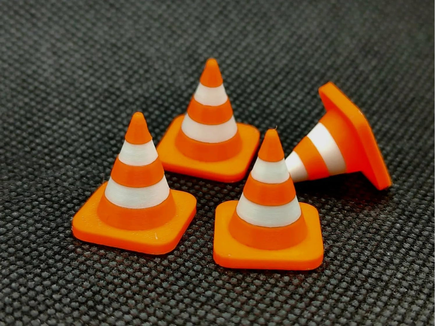 3D Printed Miniature Traffic Cones | Children Educational Toy set of 10