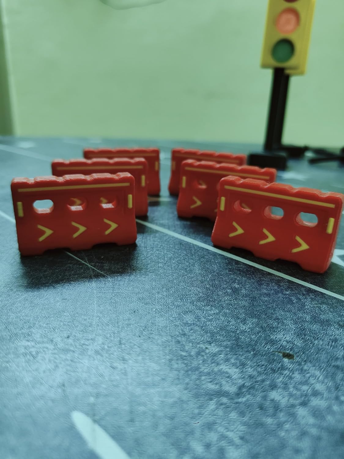 3D Printed Miniature Traffic Barricades | Children Educational Toy set of 5