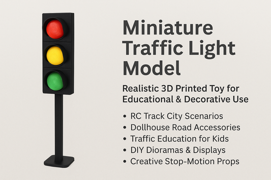3D Printed Miniature Miniature Traffic Lights | Children Educational Toy set of 2