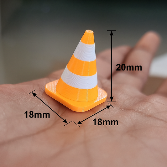 3D Printed Miniature Traffic Cones | Display minis| set of 10