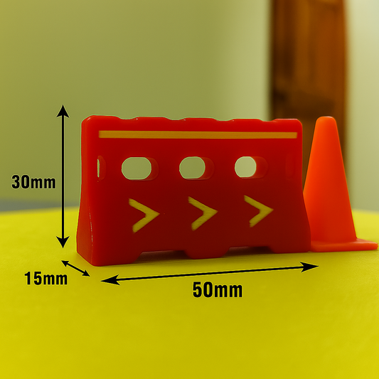3D Printed Miniature Traffic Barricades | Children Educational Toy set of 5