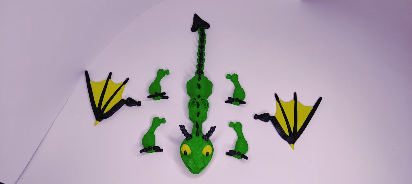 3D Printed Terrible Terror – Mini Articulated Dragon Toy | How to Train Your Dragon