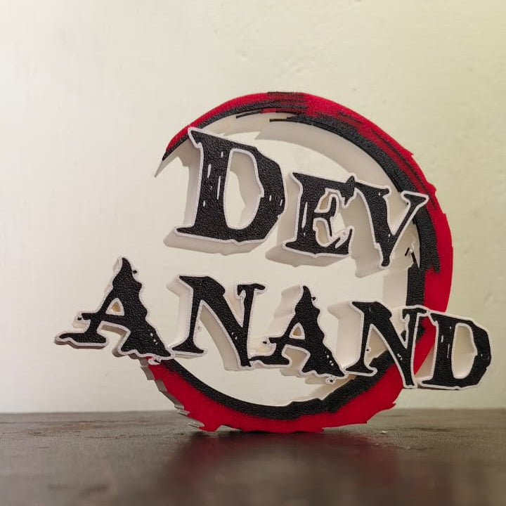 Personalized Anime-Inspired Name Plate – Demon Slayer Design