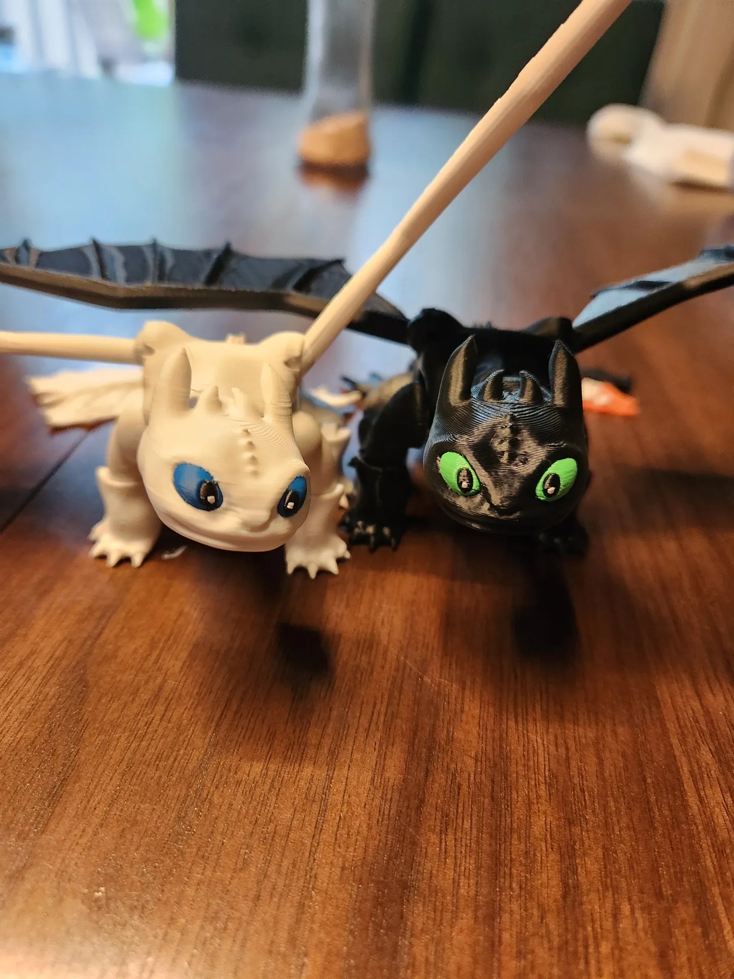 3D Printed Night Fury & Light Fury Combo β Articulated 3D Printed Dragons | How to Train Your Dragon
