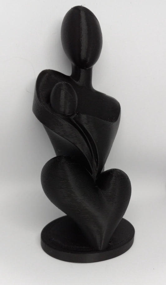 Mother & Child Bond – Minimalist 3D Printed Sculpture