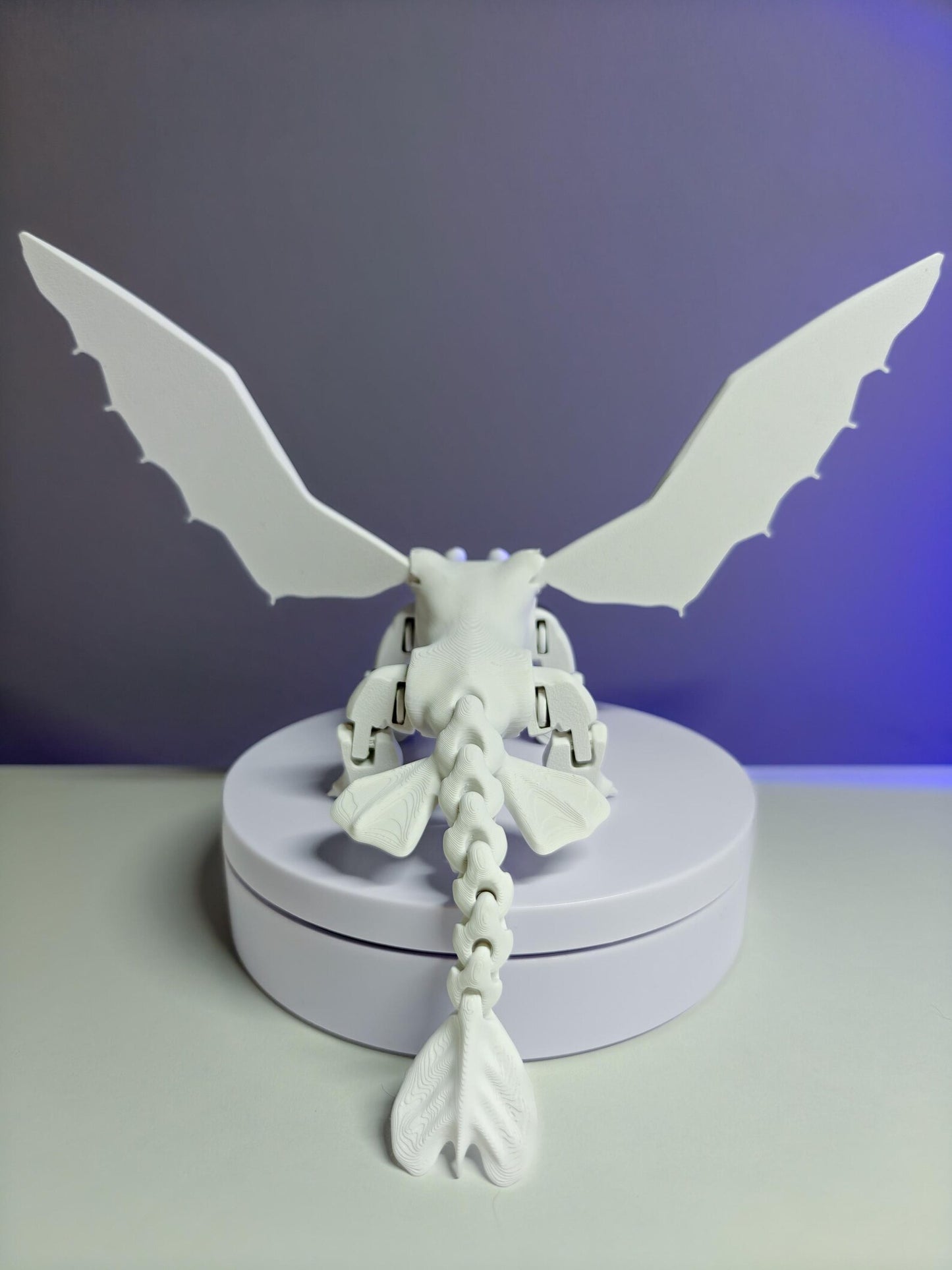3D Printed Light Fury – Articulated Dragon Figurine | How to Train Your Dragon