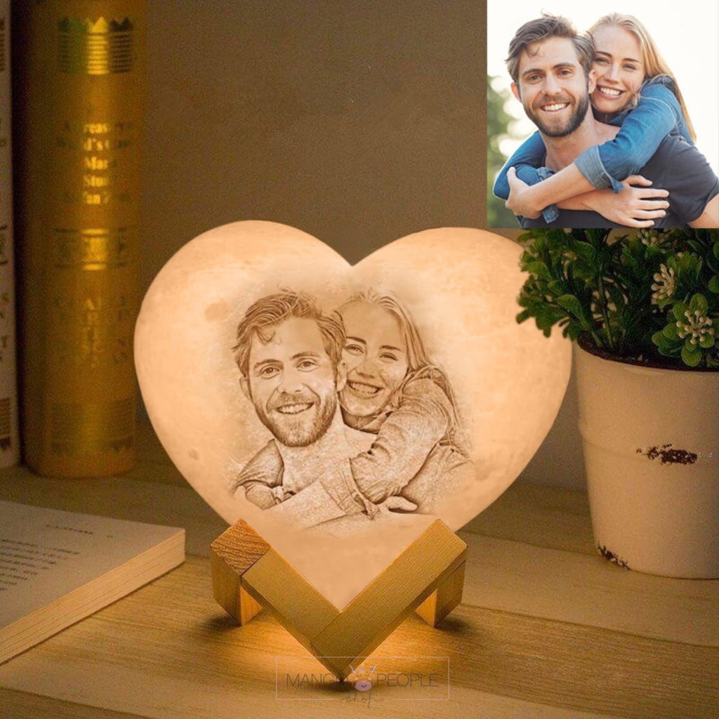 3D Printed Love Lamp β Your Photo, Your Words β Personalized Night Light