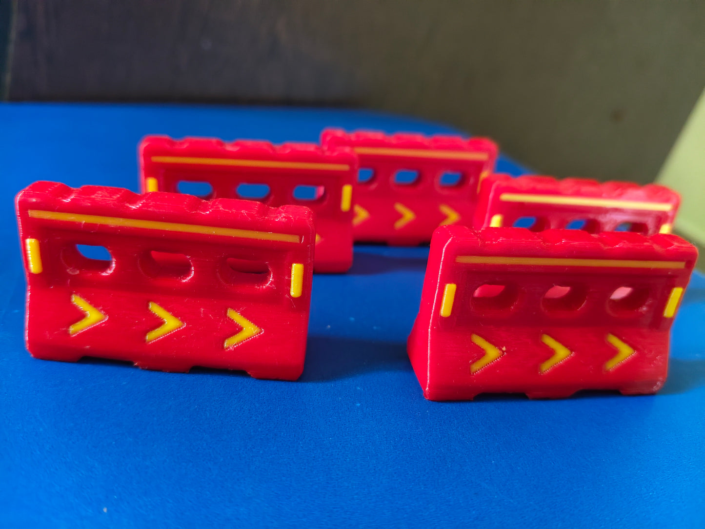 3D Printed Miniature Traffic Barricades | Children Educational Toy set of 5