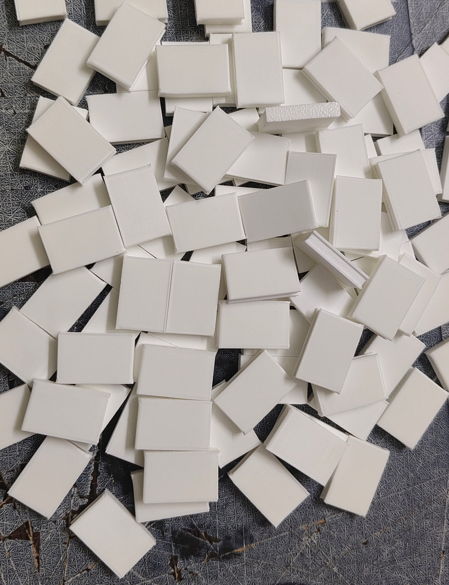 3D Printed Miniature White Books – Set of Minimalist Book Blocks
