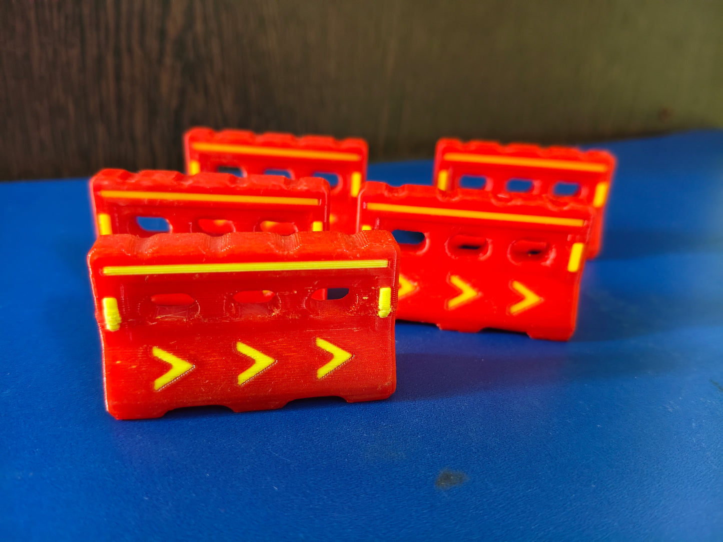 3D Printed Miniature Traffic Barricades | Children Educational Toy set of 5
