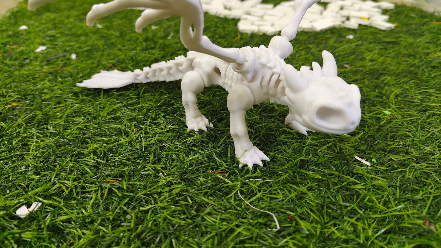 3D Printed Spooky Toothless - Articulated Skeleton Night Fury Dragon Toy | How to Train Your Dragon