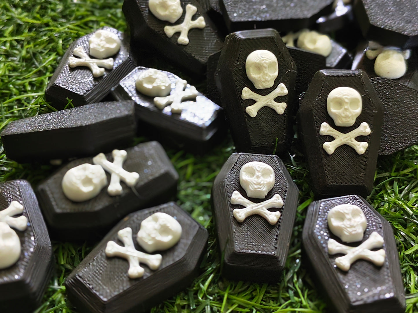 3D Printed Halloween Coffin – Set of 10 Minis