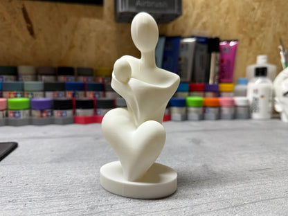 Mother & Child Bond – Minimalist 3D Printed Sculpture