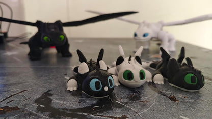 Fury Family – Complete Toothless family Dragon Set | How to Train Your Dragon