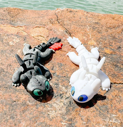 Mini Toothless Dragons – Articulated 3D Printed Dragons | How to Train Your Dragon | Night Fury & Light Fury