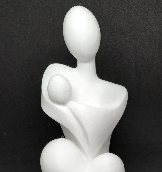 Mother & Child Bond – Minimalist 3D Printed Sculpture
