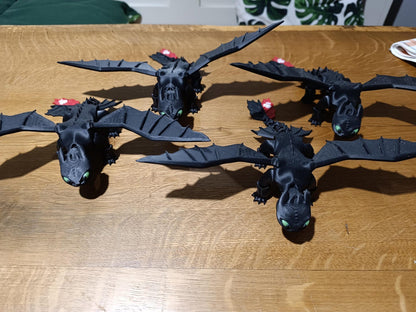 3D Printed Toothless - Articulated Night Fury Dragon Toy | How to Train Your Dragon
