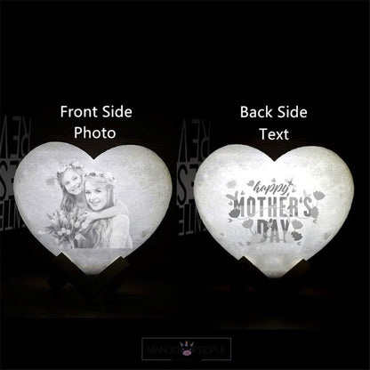 3D Printed Love Lamp – Your Photo, Your Words – Personalized Night Light