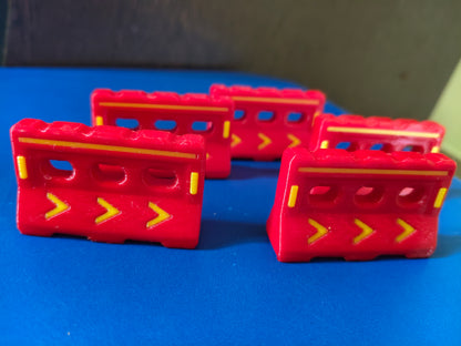 3D Printed Miniature Traffic Barricades | Children Educational Toy set of 5