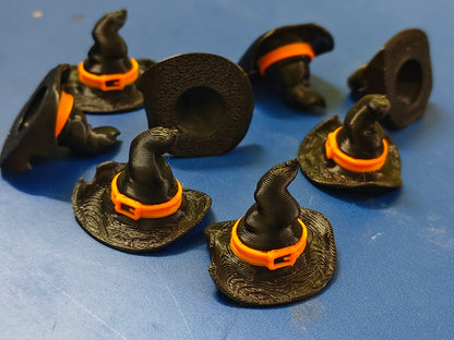 3D Printed Halloween Witch Hat – Set of 10 Minis