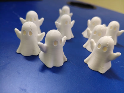 3D Printed Halloween Ghost – Set of 10 Minis
