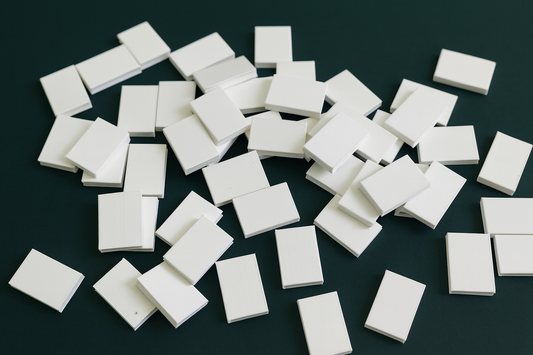 3D Printed Miniature White Books – Set of Minimalist Book Blocks