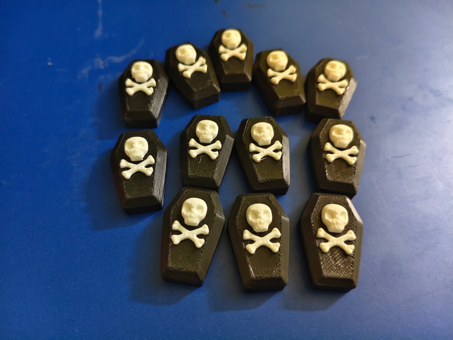 3D Printed Halloween Coffin – Set of 10 Minis