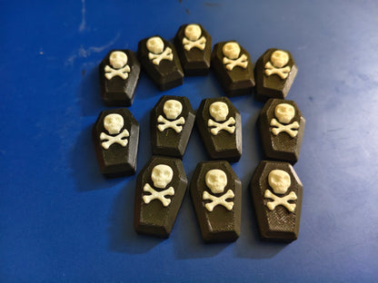 3D Printed Halloween Coffin – Set of 10 Minis
