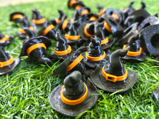 3D Printed Halloween Witch Hat – Set of 10 Minis