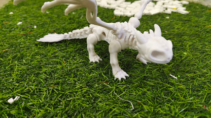 3D Printed Spooky Toothless - Articulated Skeleton Night Fury Dragon Toy | How to Train Your Dragon