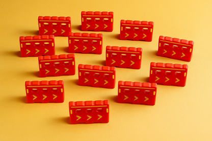 3D Printed Miniature Traffic Barricades | Children Educational Toy set of 5