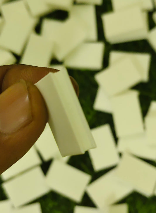 3D Printed Miniature White Books – Set of Minimalist Book Blocks