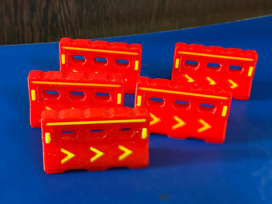 3D Printed Miniature Traffic Barricades | Children Educational Toy set of 5