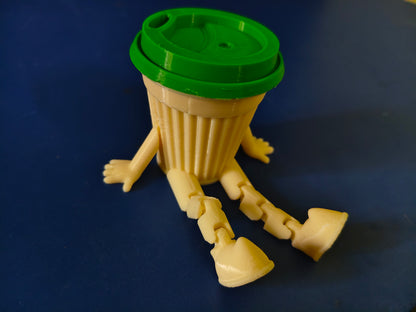 Coffee Buddy – 3D Printed Articulated Shelf Sitter