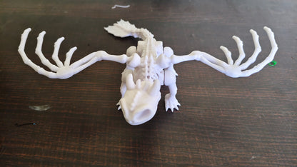 3D Printed Spooky Toothless - Articulated Skeleton Night Fury Dragon Toy | How to Train Your Dragon