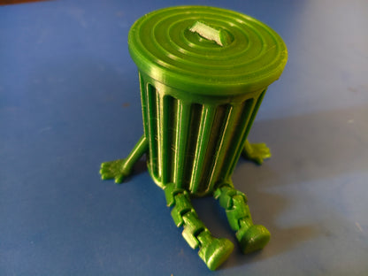 Trash Bin Buddy – 3D Printed Articulated Shelf Sitter